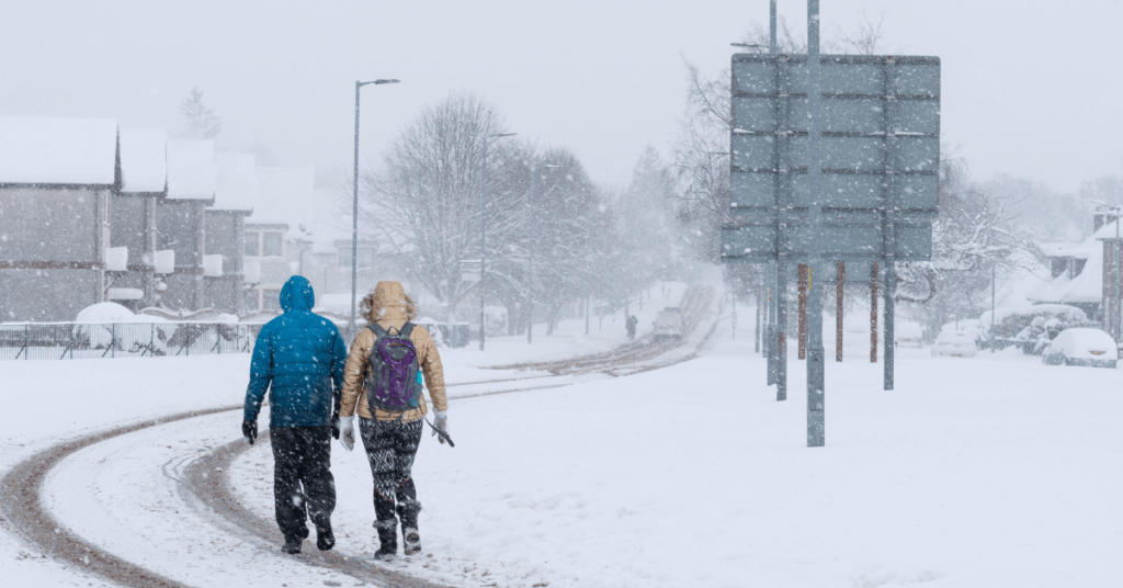 Cold weather walking