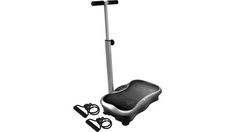 Lifepro vibration plate exercise machine with waist level handlebar