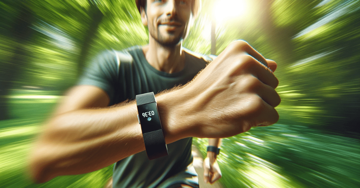 Jogging with fitbit