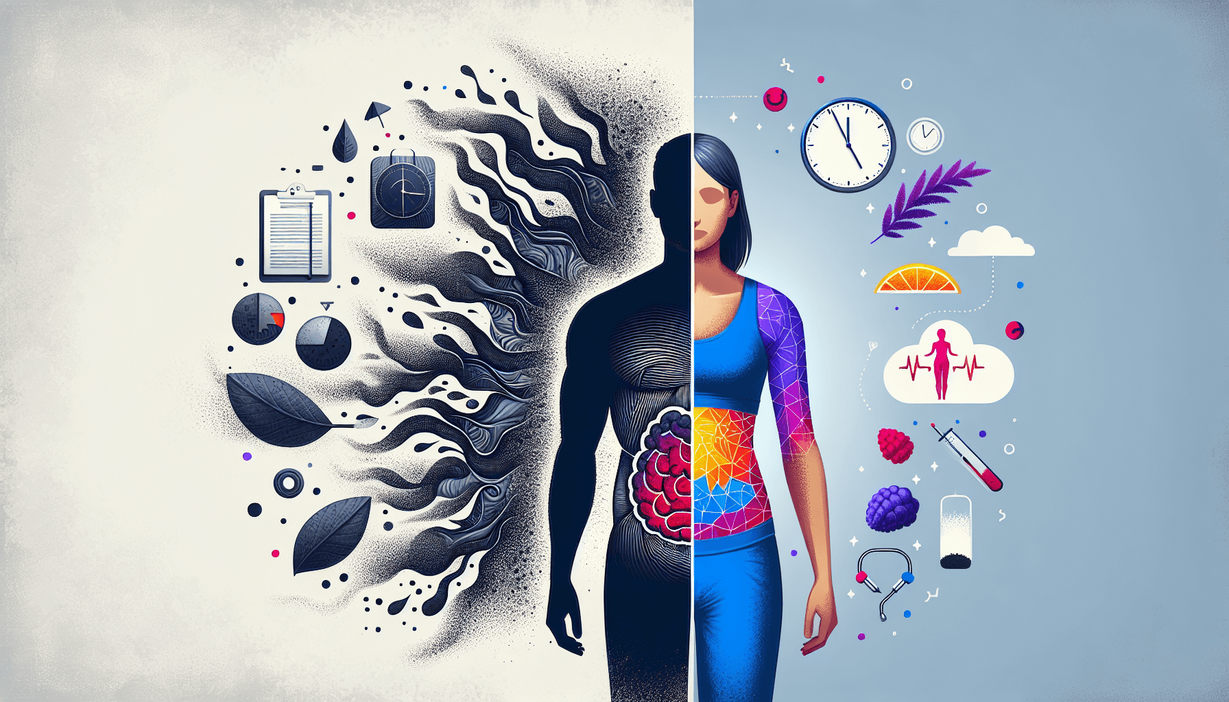 Transformation from stress to health, a visual narrative
