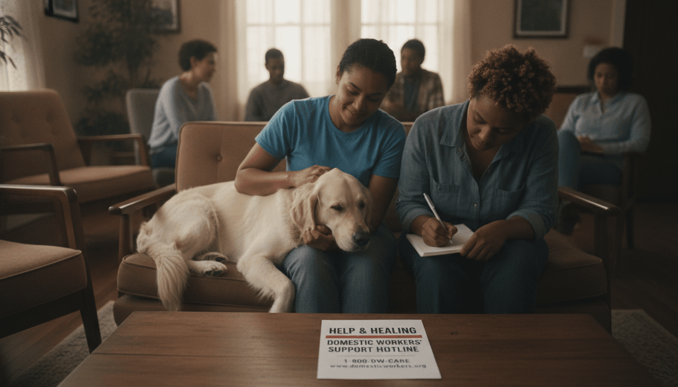 How animal therapy and helplines ease domestic worker stress